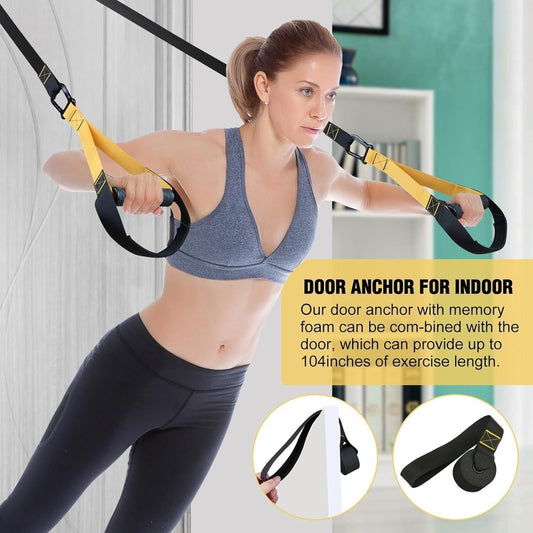 Home Resistance Training Kit, Resistance Trainer Exercise Straps with Handles